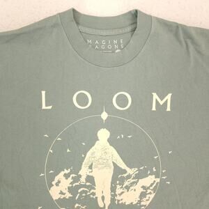 Imagine Dragons Band Crew Neck Short Sleeve Graphic T Shirt Mens Size XL Green